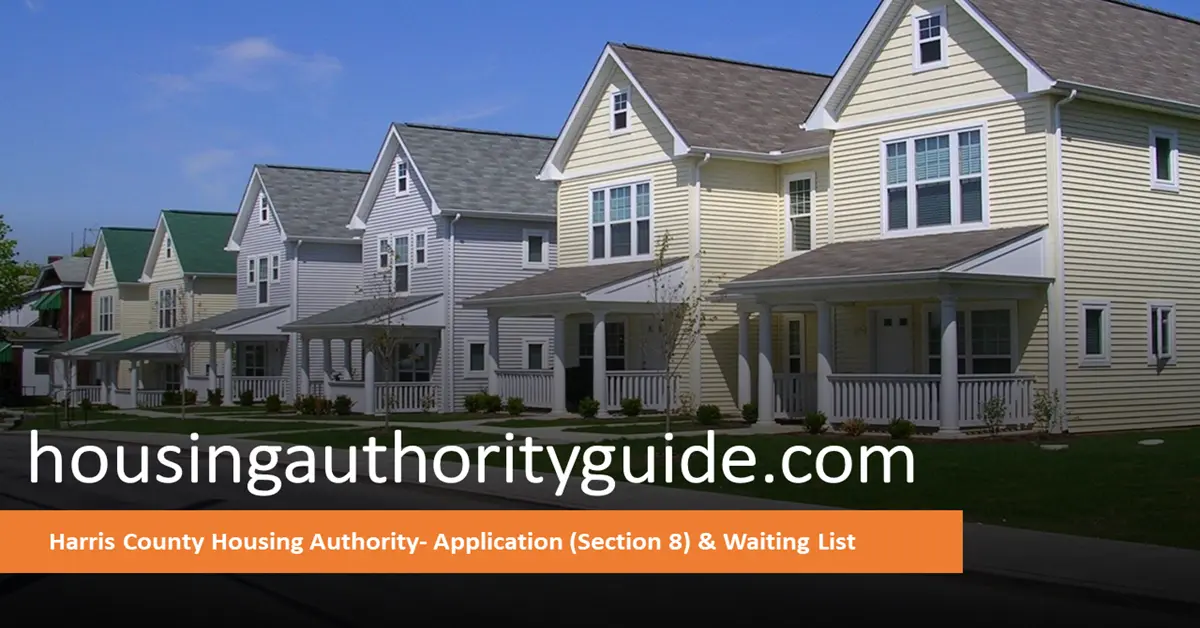 Harris County Housing Authority Application (Section 8) & Waiting List